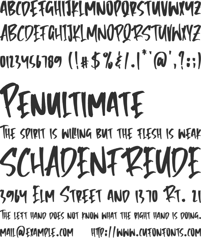 Predator font preview