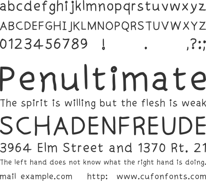 Hinglish font preview