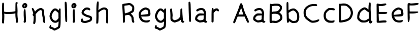 Hinglish Regular font