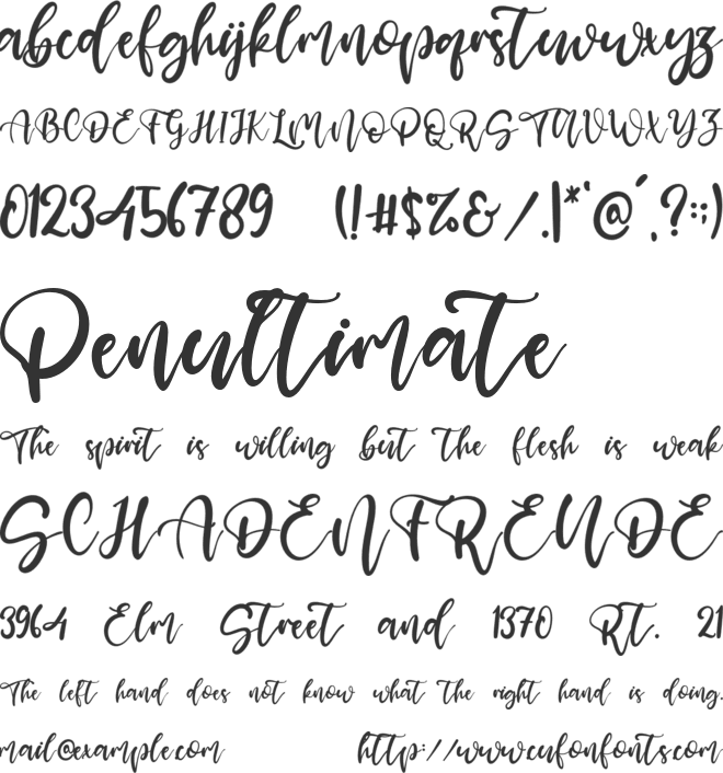 Love California font preview