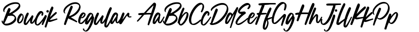 Boucik Regular font