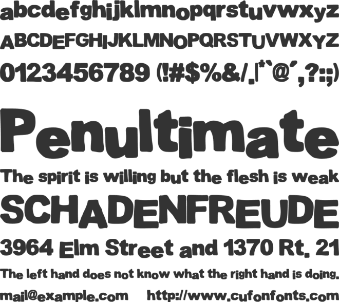 TEMBLORES font preview