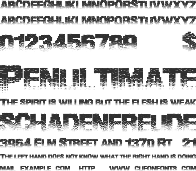 BinaryWaters font preview