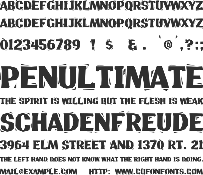 Lino Chisel font preview