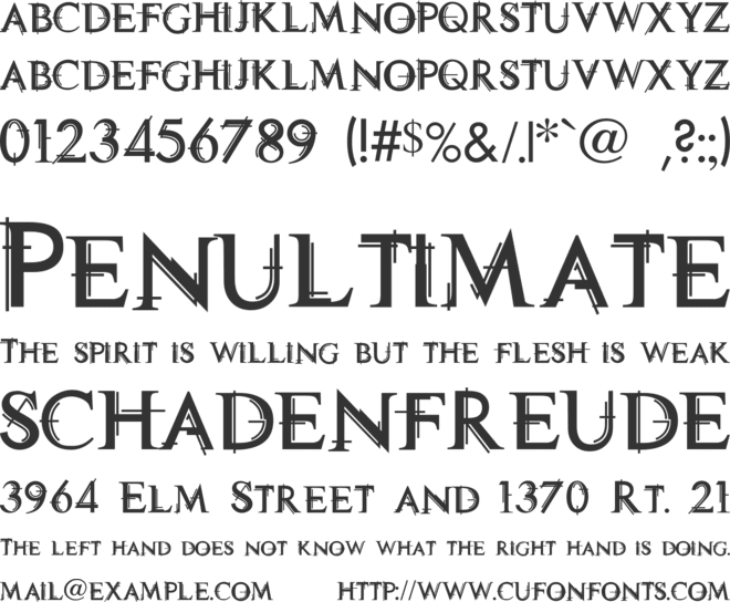 Technovia font preview