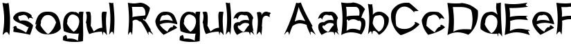 Isogul Regular font