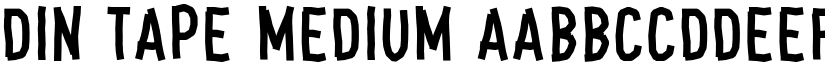 Din Tape Medium font