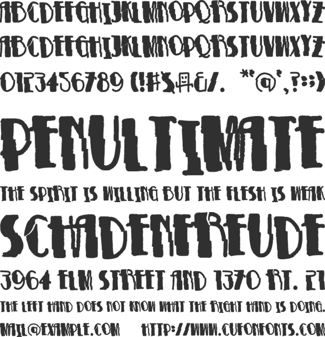 modernist chaos font preview