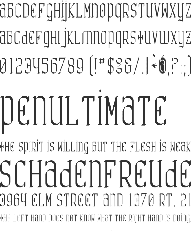 Catharsis Requiem font preview