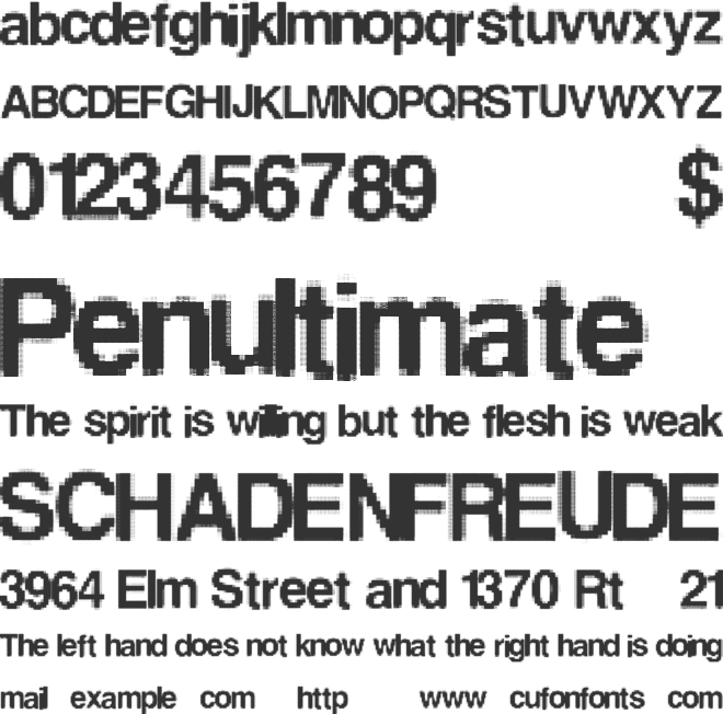 LowerResolution font preview