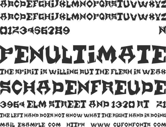 Munster font preview