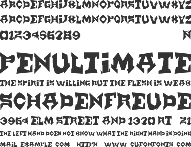 Munster font preview