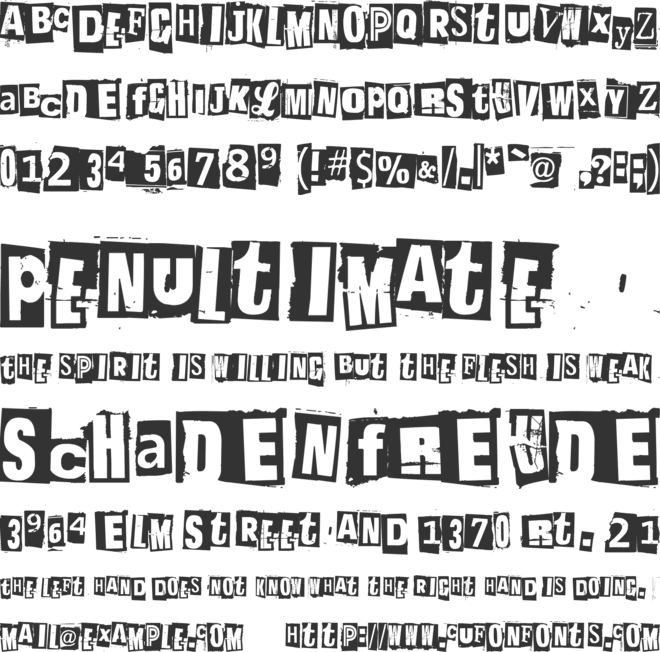 Postinkantaja Job font preview