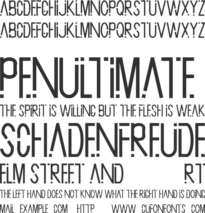 During Dusk Demo font preview