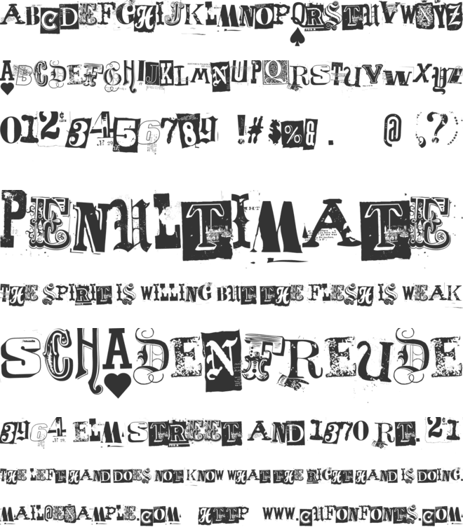 Freakshow font preview