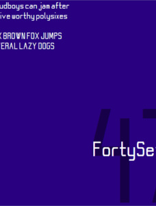 FortySeven Micro NBP Font Family