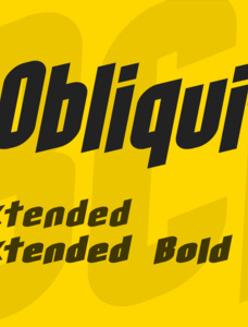 SF Obliquities Font Family