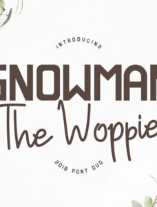Snowman The Woppie Sans Font Family