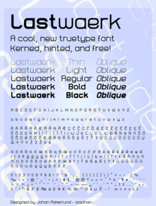 Lastwaerk black Font Family
