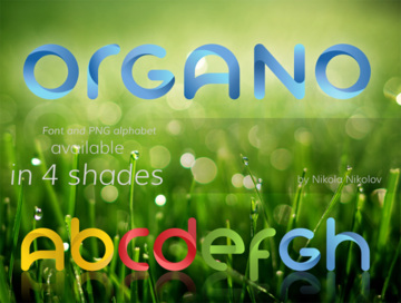 Organo (colored version at: logomagazin.com/organo-font)