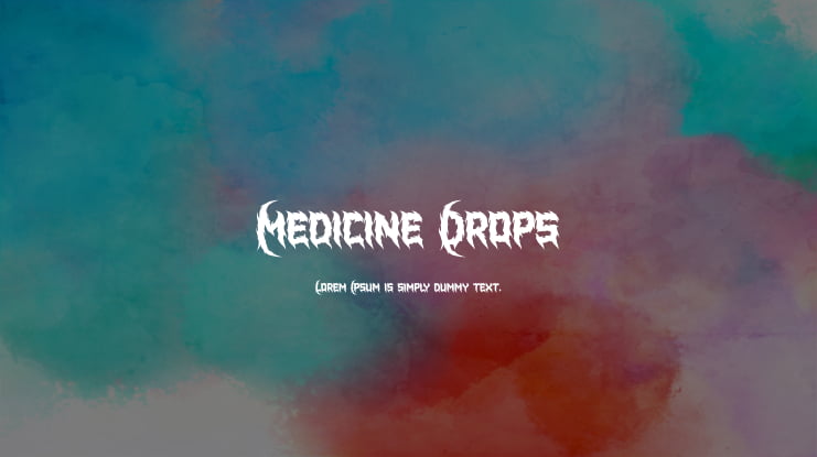 Medicine Drops Font