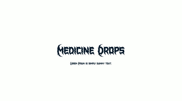 Medicine Drops Font