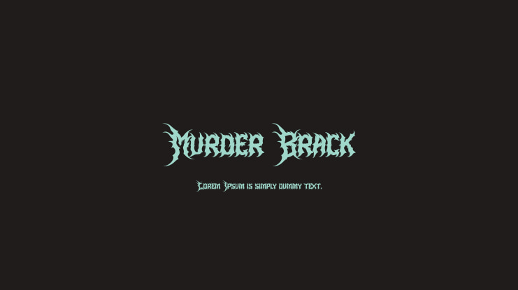 Murder Brack Font