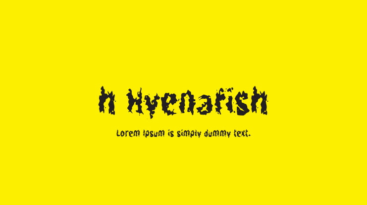 h Hyenafish Font