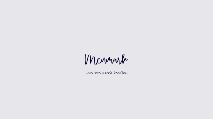 Menmark Font