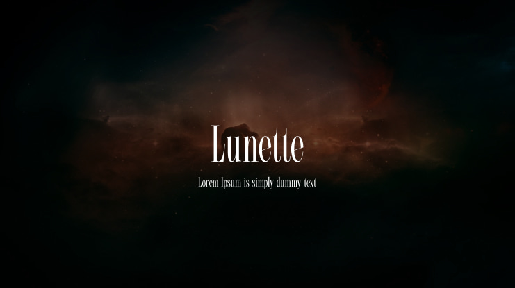 Lunette Font Family