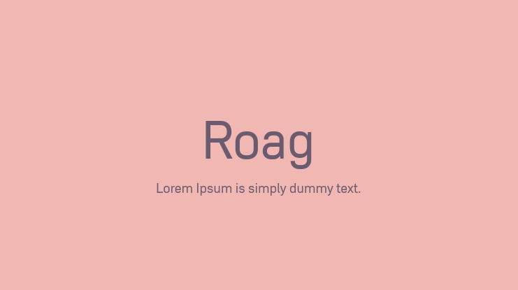 Roag Font Family