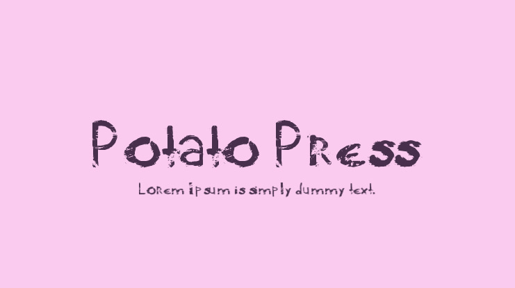 Potato Press Font