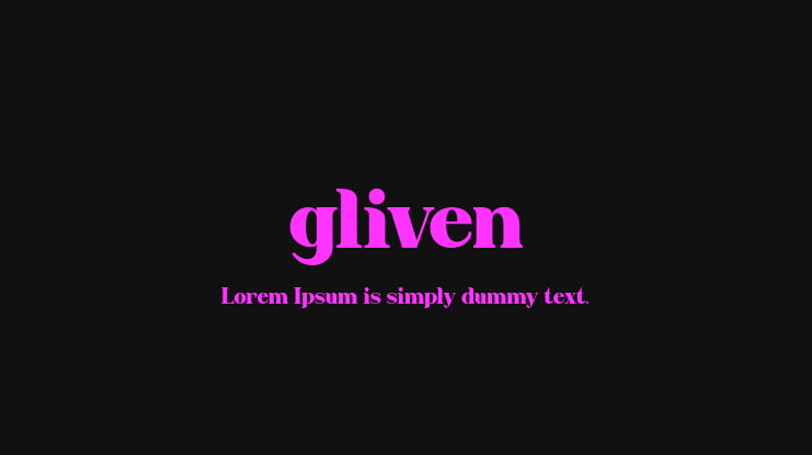 gliven Font