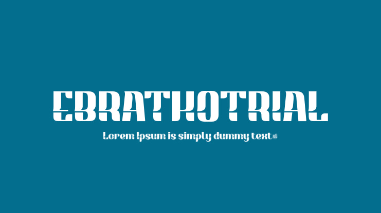 EBRATHOTRIAL Font