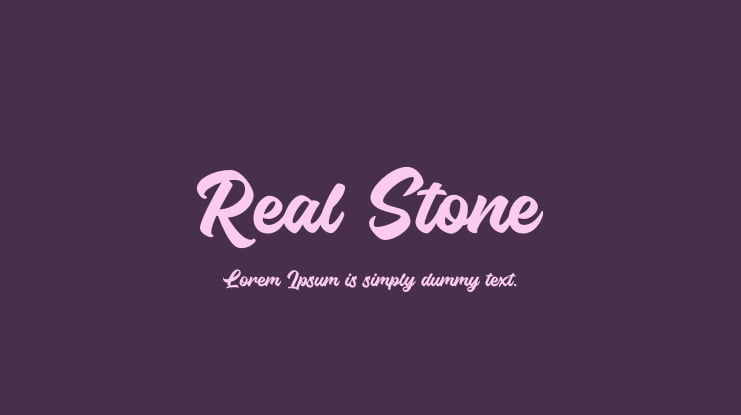 Real Stone Font