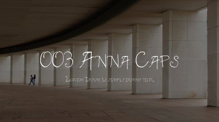003 Anna Caps Font