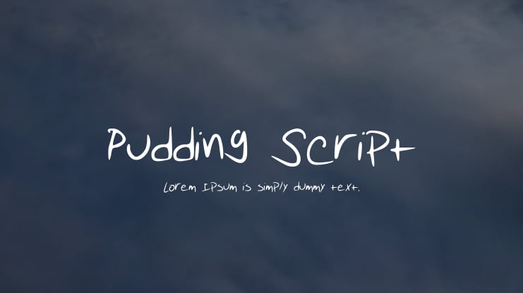 Pudding Script Font