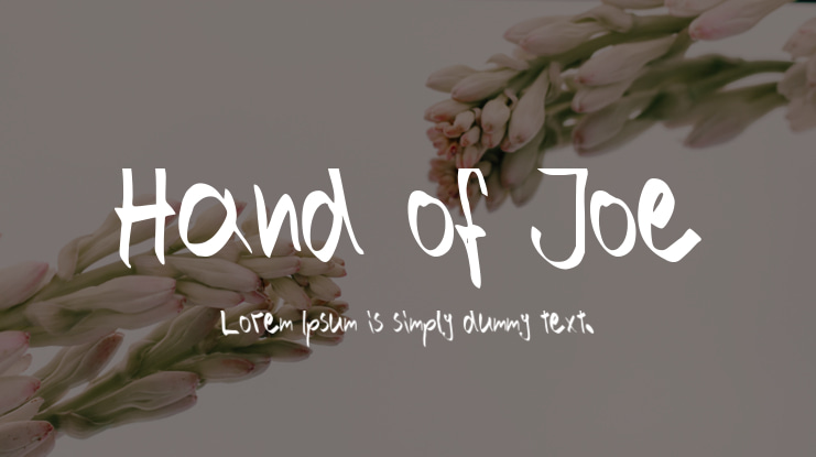 Hand of Joe Font
