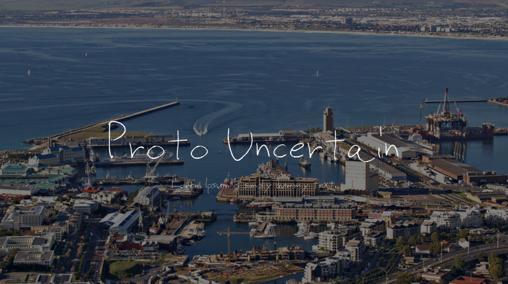 Proto Uncertain Font