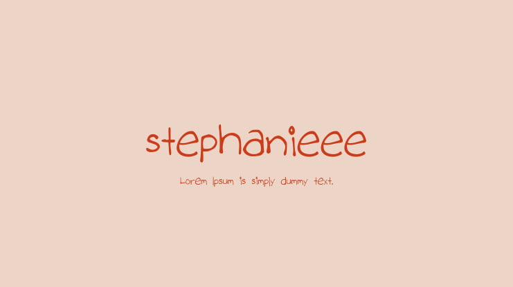 stephanieee Font