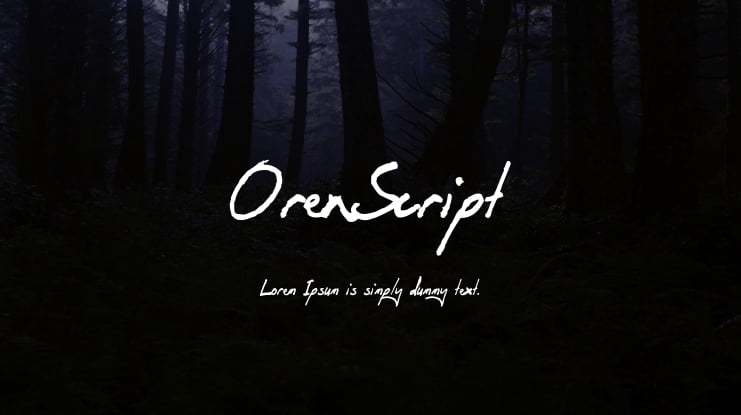 OrenScript Font