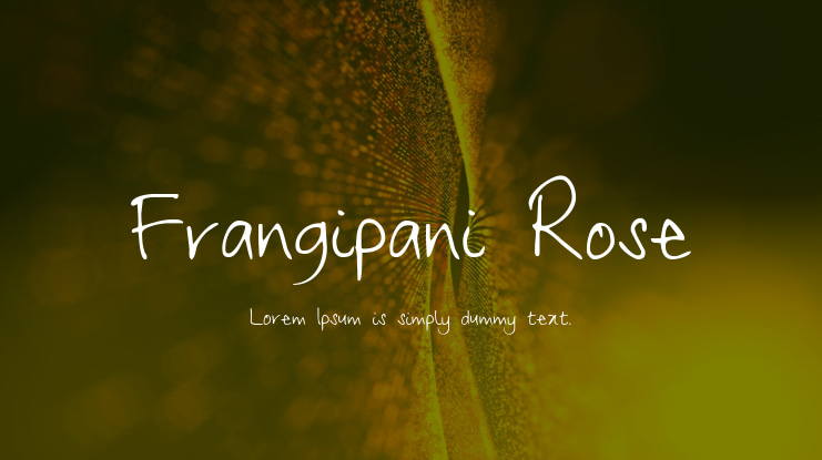 Frangipani Rose Font