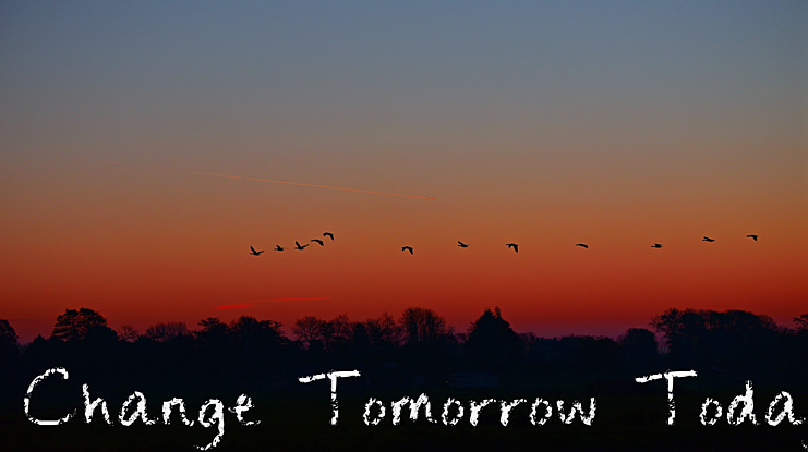 Change Tomorrow Today Font
