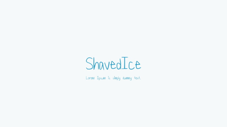 ShavedIce Font