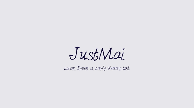 JustMai Font
