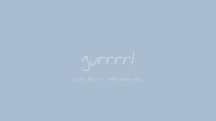 gurrrrl Font