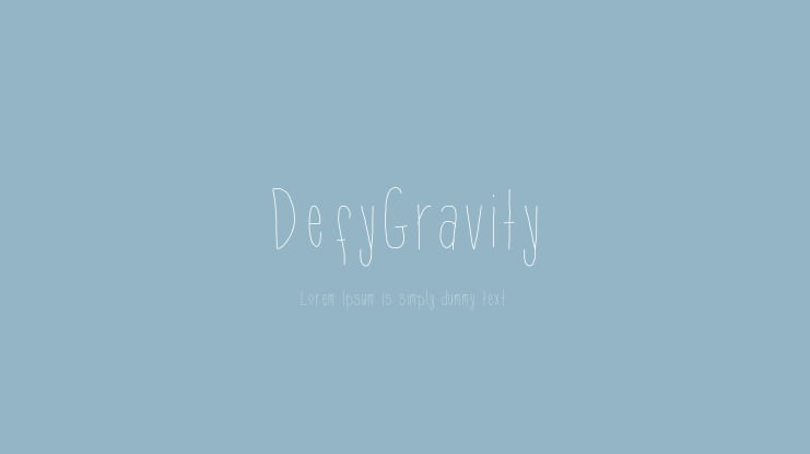 DefyGravity Font
