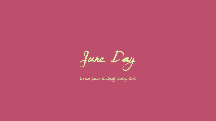 June Day Font
