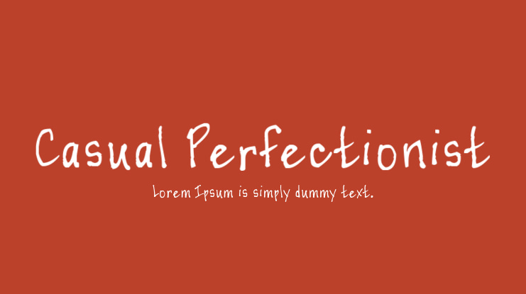 Casual Perfectionist Font