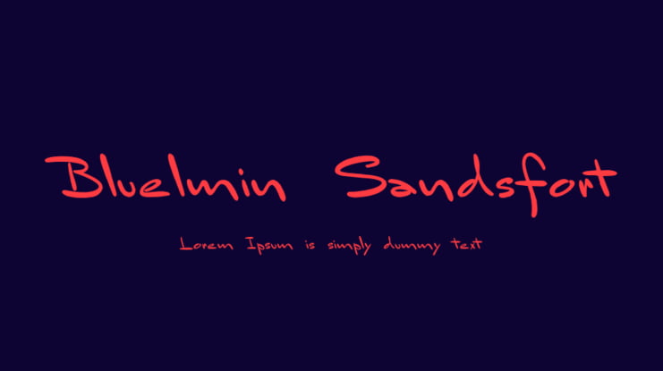Bluelmin Sandsfort Font